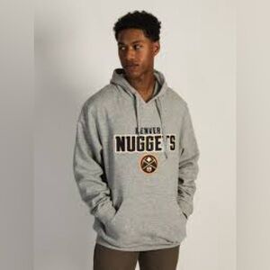 Antigua Denver Nuggets Pullover Hoodie Gray size L